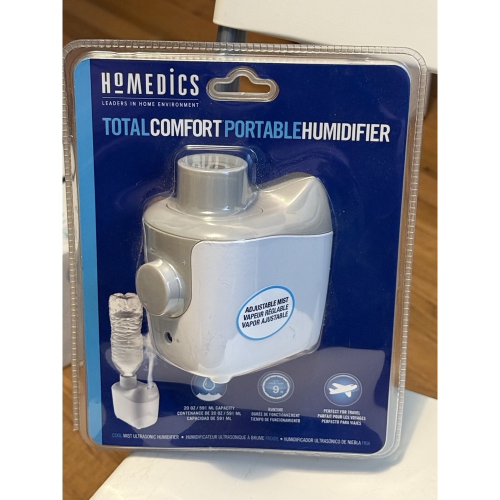 New Homedics Total Comfort Cool Mist Water bottle  Portable Humidifier 20oz